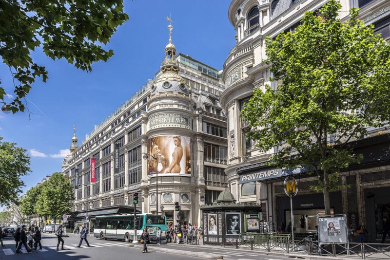 ruas para fazer compras em Paris Boulevard Haussmann